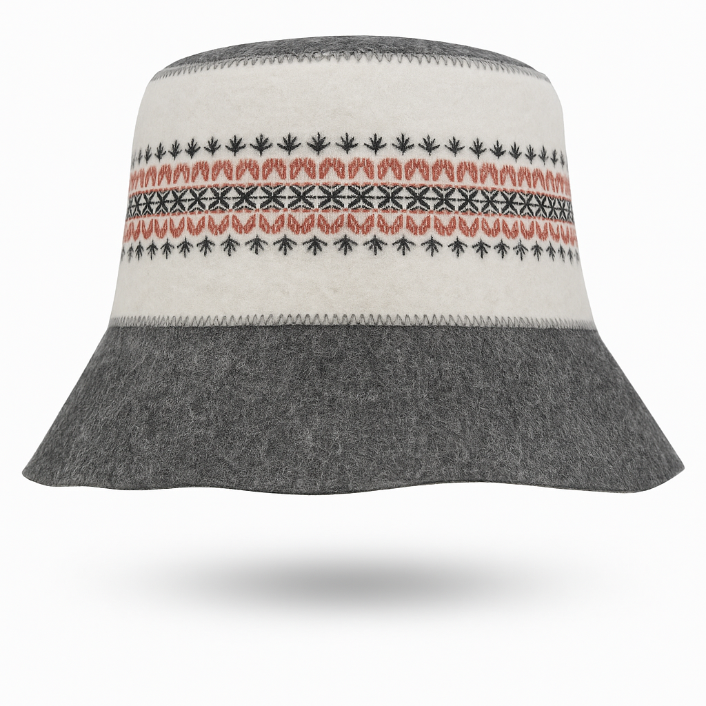 Sauflex merino wool sauna hat in mineral green for heat protection and comfort